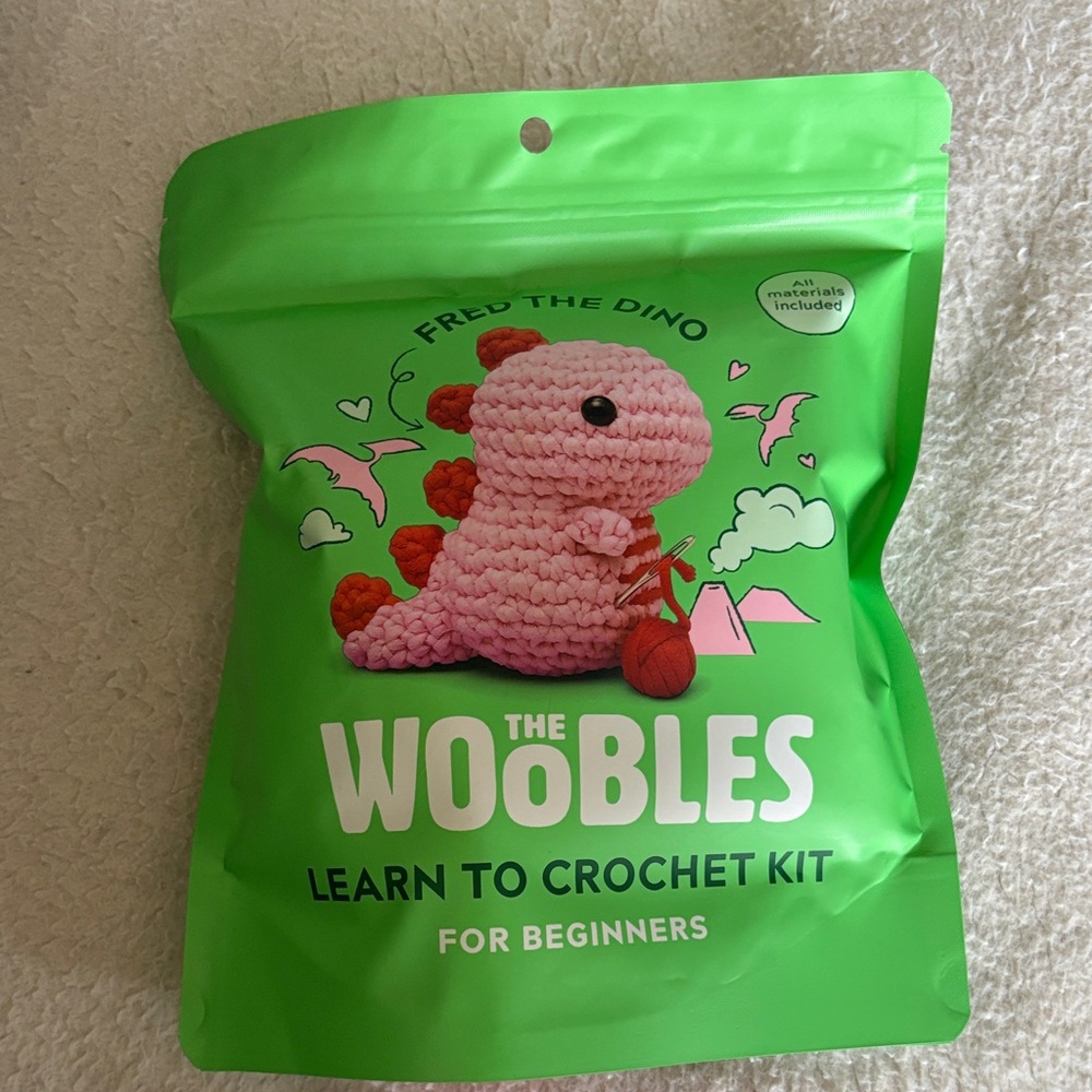 The Woobles Crochet Kit - Fred the Dino